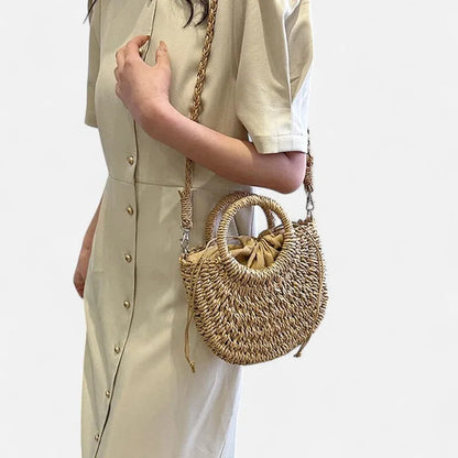 Léna | Small Straw Shoulder Bag