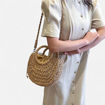 Léna | Small Straw Shoulder Bag