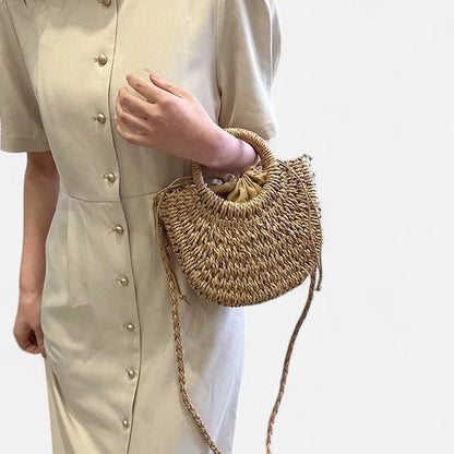 Léna | Small Straw Shoulder Bag