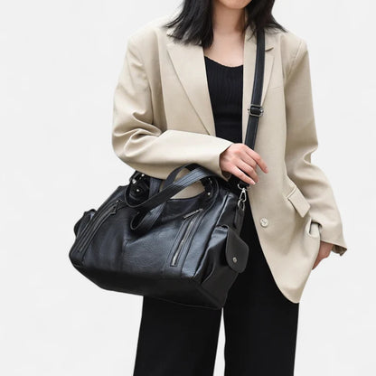 Léonie | Large Retro Multi-Pocket Shoulder Bag