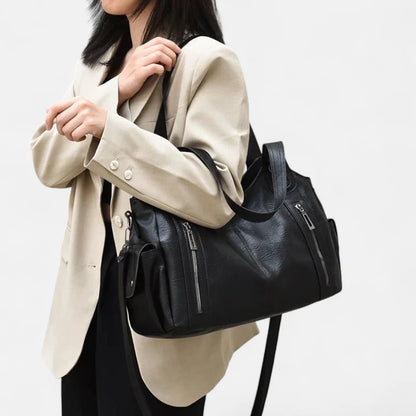 Léonie | Large Retro Multi-Pocket Shoulder Bag