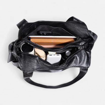 Léonie | Large Retro Multi-Pocket Shoulder Bag
