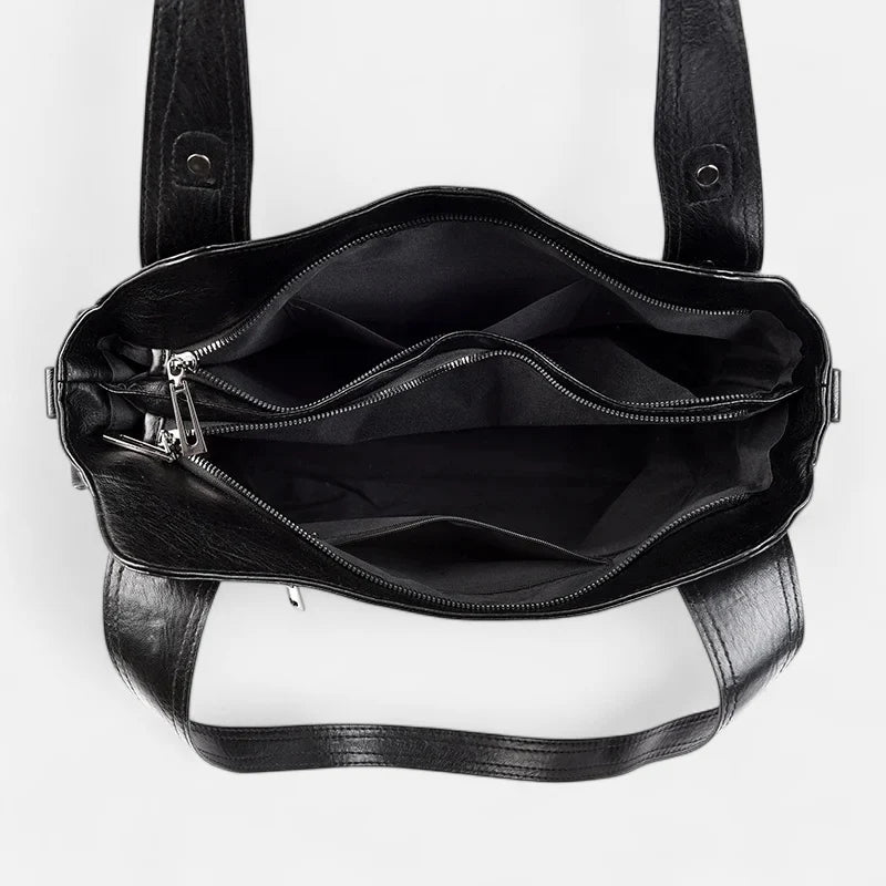 Léonie | Large Retro Multi-Pocket Shoulder Bag