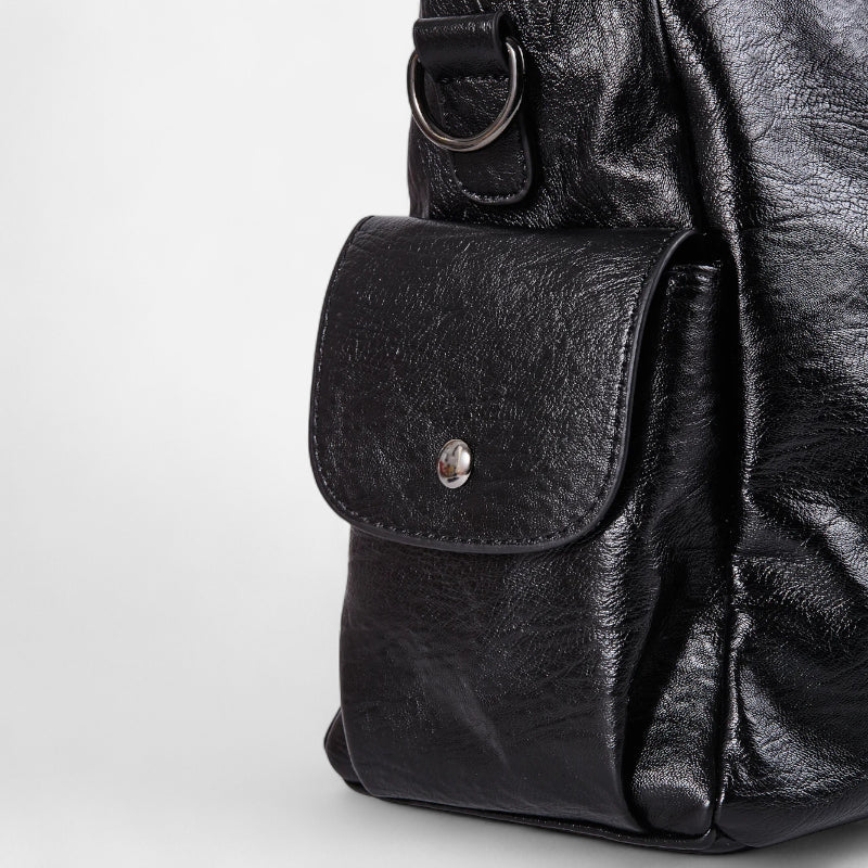 Léonie | Large Retro Multi-Pocket Shoulder Bag