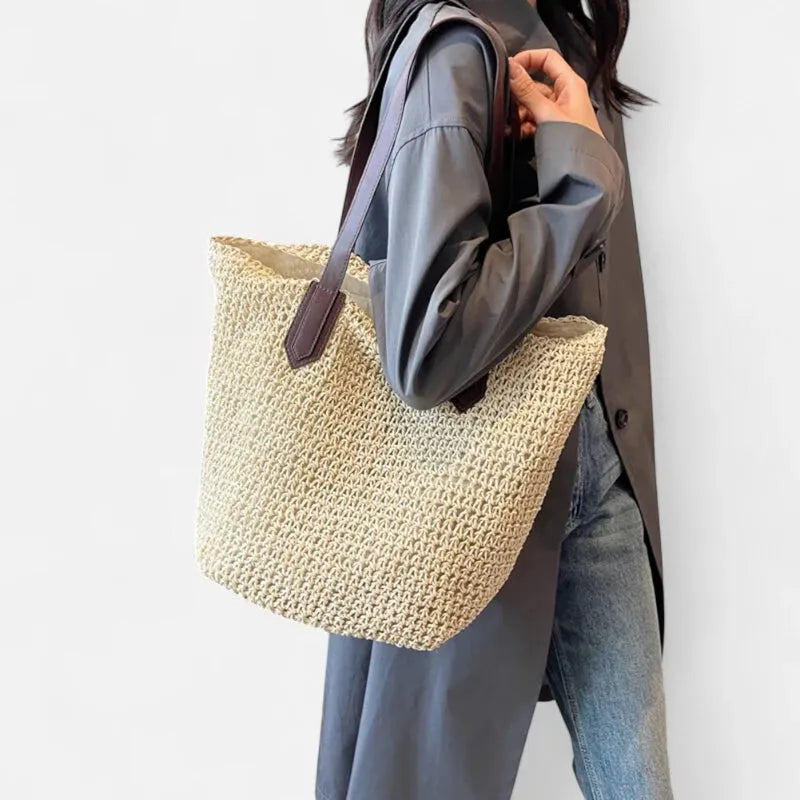 Lina | Large Straw Tote
