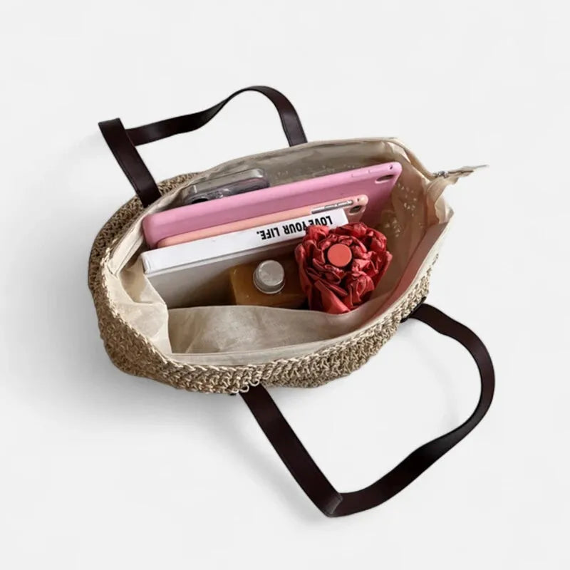 Lina | Large Straw Tote