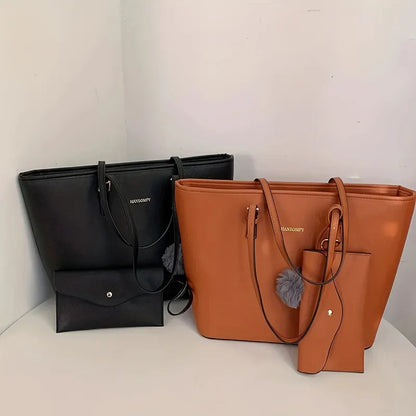 Livia bolso tote con pompón y bolsito a juego 8