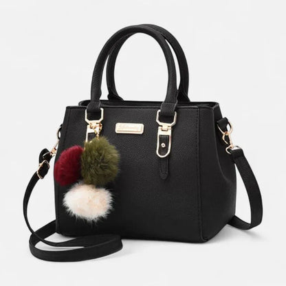 Louna | Small Shoulder Bag with Pompom Charm