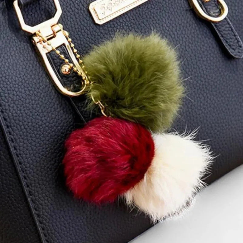 Louna | Small Shoulder Bag with Pompom Charm