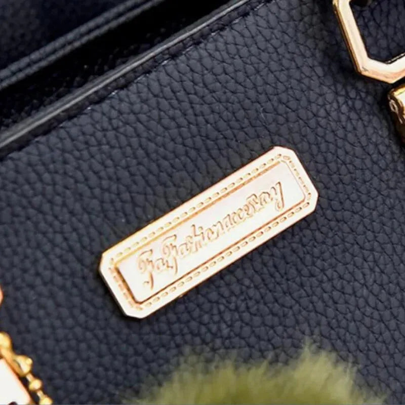 Louna | Small Shoulder Bag with Pompom Charm