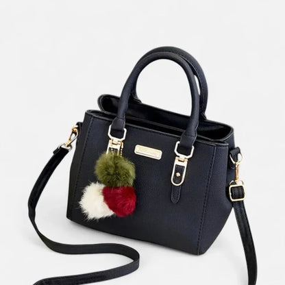 Louna | Small Shoulder Bag with Pompom Charm