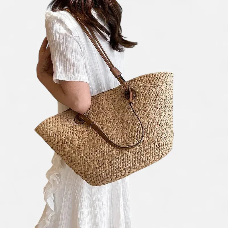 Louna | Large Straw Basket Tote