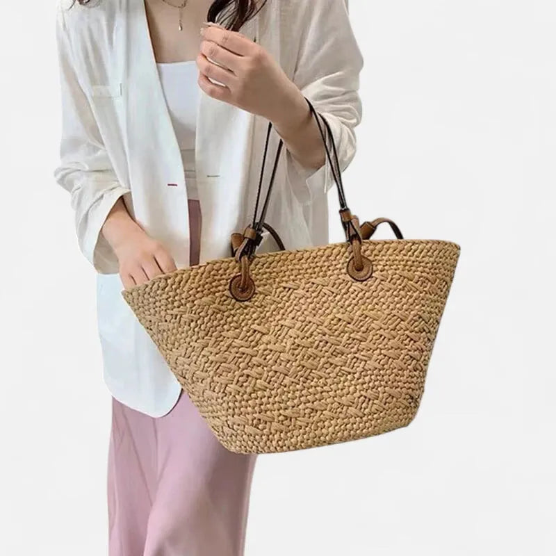 Louna | Large Straw Basket Tote