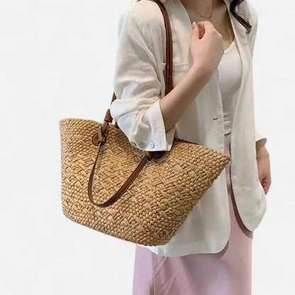 Louna | Large Straw Basket Tote