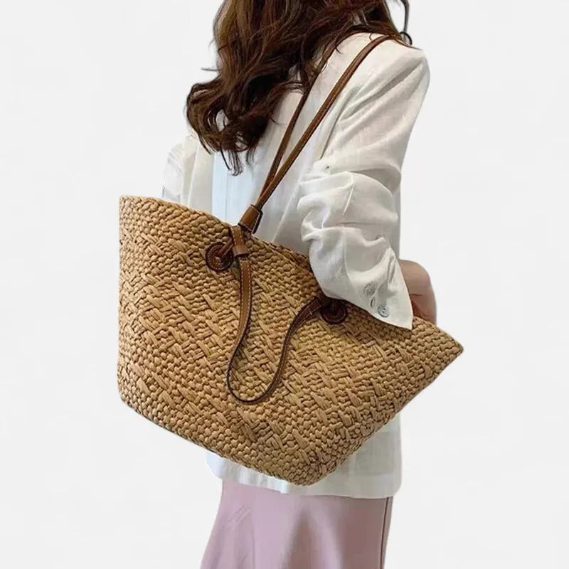 Louna | Large Straw Basket Tote