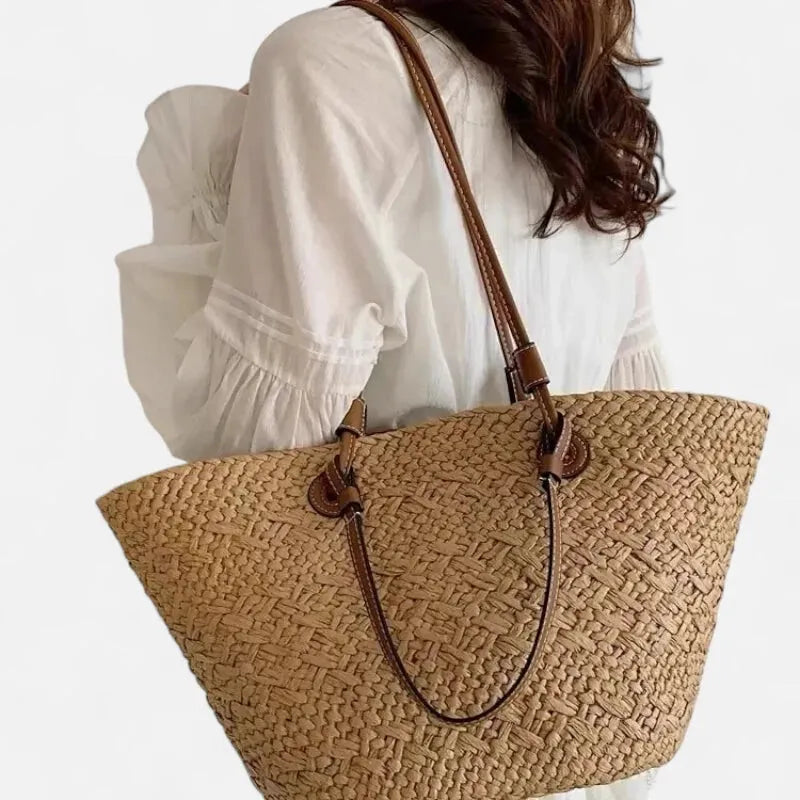 Louna | Large Straw Basket Tote