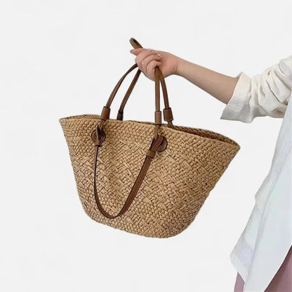 Louna | Large Straw Basket Tote
