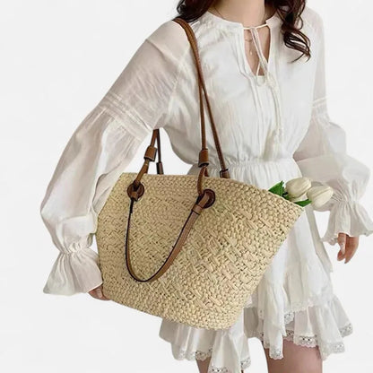Louna | Large Straw Basket Tote