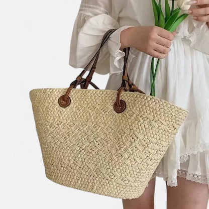 Louna | Large Straw Basket Tote