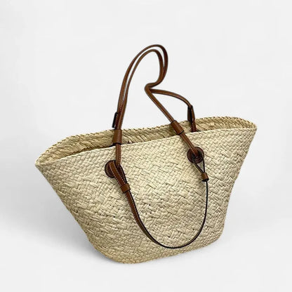 Louna | Large Straw Basket Tote