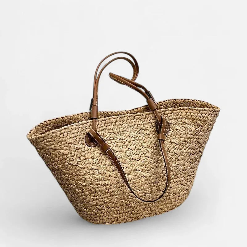 Louna | Large Straw Basket Tote