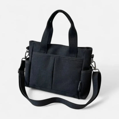 Louna | Canvas Tote with Exterior Pockets