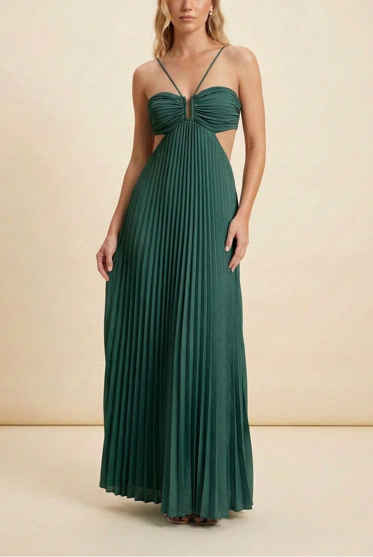 Palmora Society - Luella | Vestido Maxi Halter Plisado - foto 10