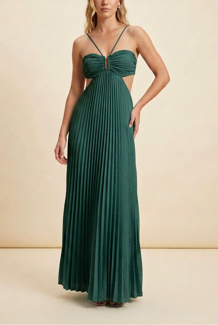 Palmora Society - Luella | Vestido Maxi Halter Plisado - foto 11