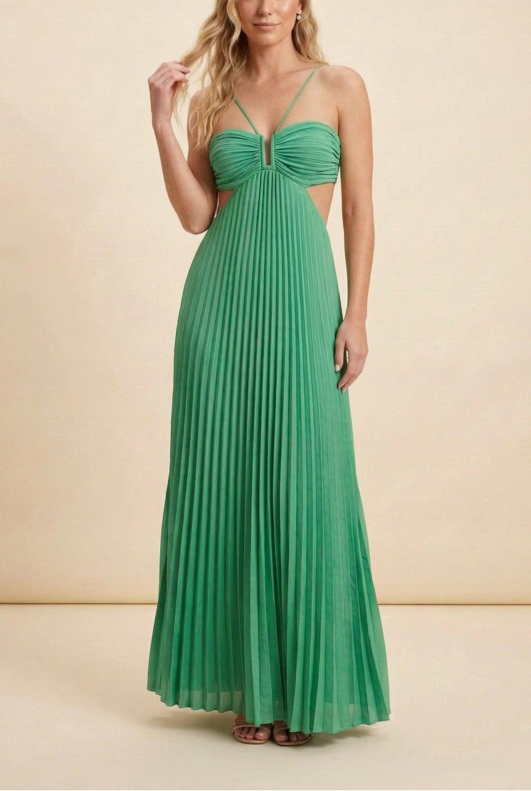 Palmora Society - Luella | Vestido Maxi Halter Plisado - foto 9