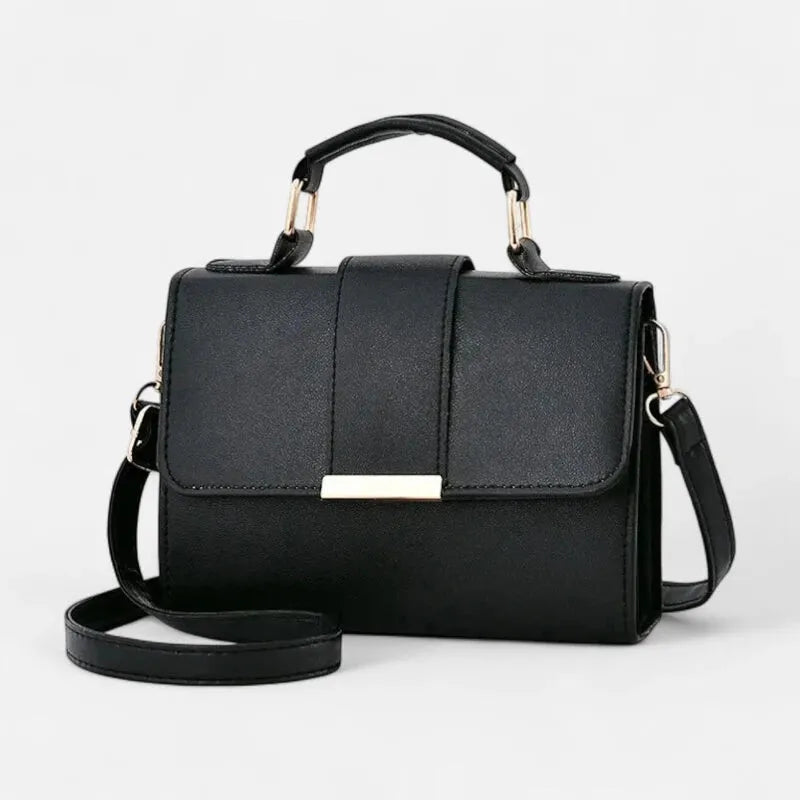 Maëlys | Small Flap Shoulder Bag with Gold Finish