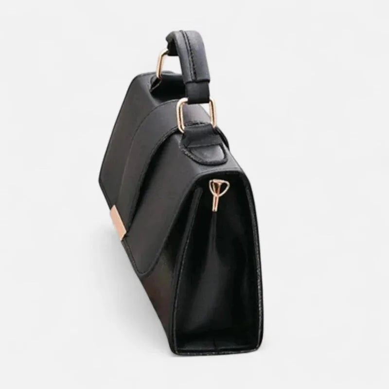Maëlys | Small Flap Shoulder Bag with Gold Finish