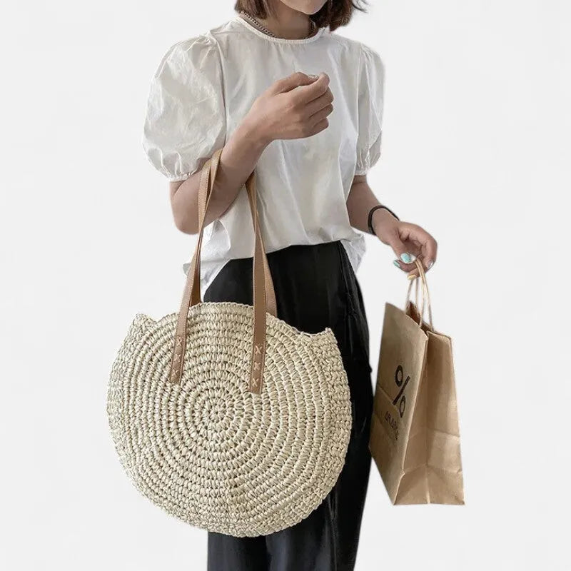 Maëva | Large Round Straw Bag