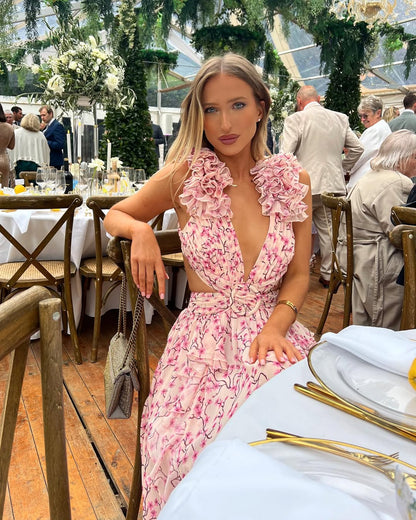 Palmora Society - Maeve | Vestido Maxi Floral con Cut-Out - foto 10