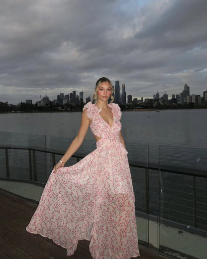 Palmora Society - Maeve | Vestido Maxi Floral con Cut-Out - foto 11