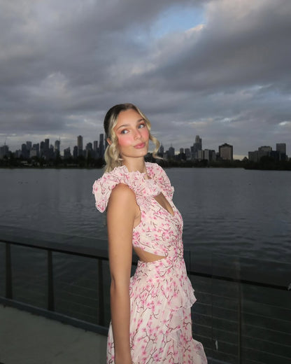 Palmora Society - Maeve | Vestido Maxi Floral con Cut-Out - foto 12