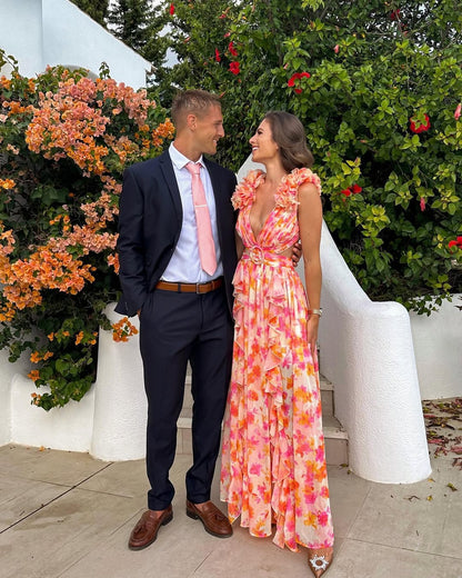 Palmora Society - Maeve | Vestido Maxi Floral con Cut-Out - foto 6