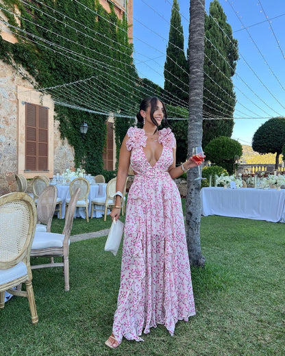 Palmora Society - Maeve | Vestido Maxi Floral con Cut-Out - foto 9