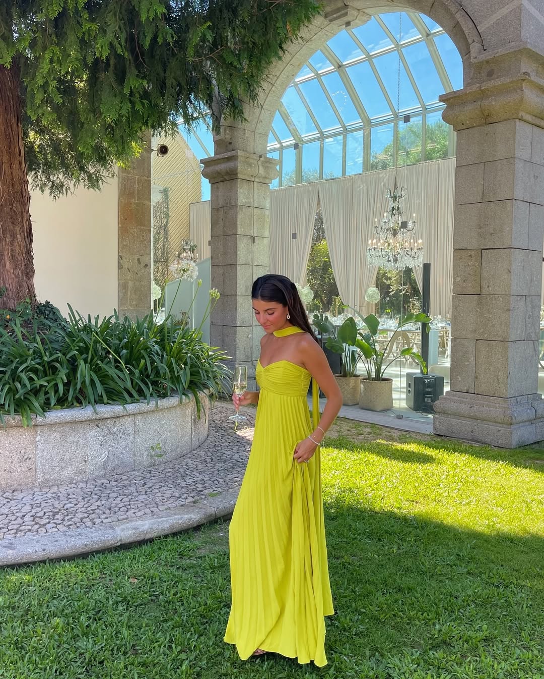 Palmora Society - Makayla | Vestido Maxi Plisado Palabra de Honor - foto 1