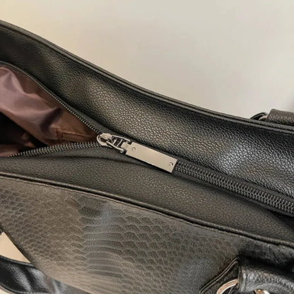 Manon | Croc-Effect Shoulder Bag