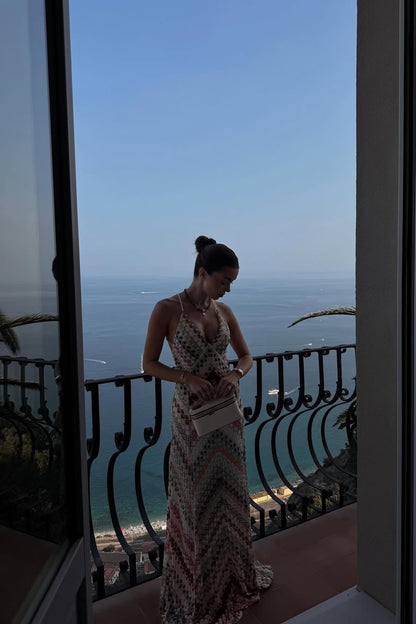 Palmora Society - Marie | Vestido Maxi de Crochet Escote en V - foto 3