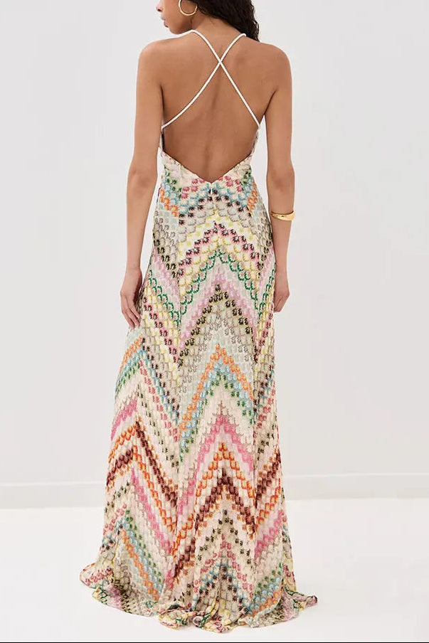 Palmora Society - Marie | Vestido Maxi de Crochet Escote en V - foto 6