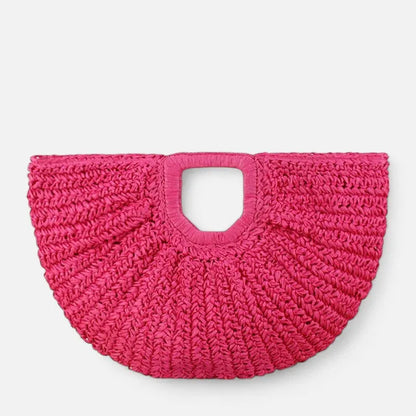 Naïa | Large Half-Moon Straw Bag