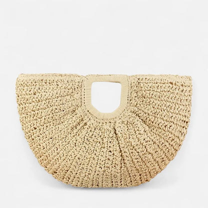 Naïa | Large Half-Moon Straw Bag