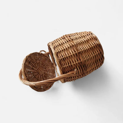 Naïs | Small Woven Straw Bucket Bag