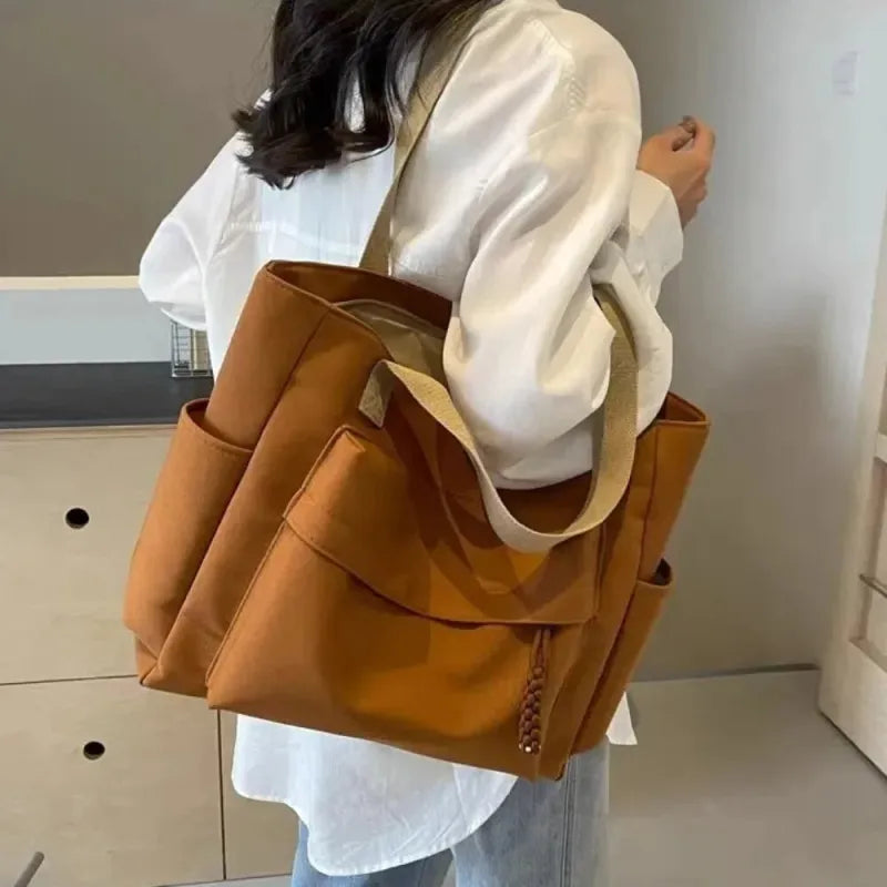 Romane | Large Canvas Multi-Pocket Tote