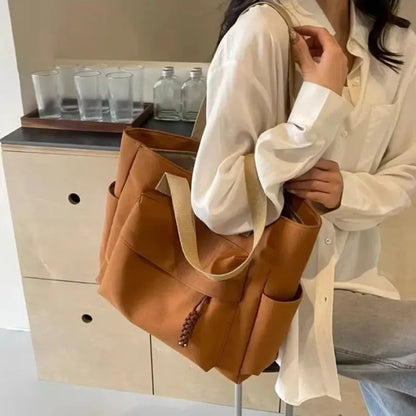 Romane | Large Canvas Multi-Pocket Tote