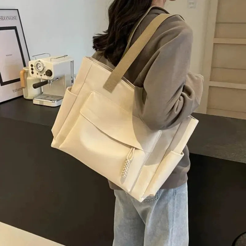 Romane | Large Canvas Multi-Pocket Tote