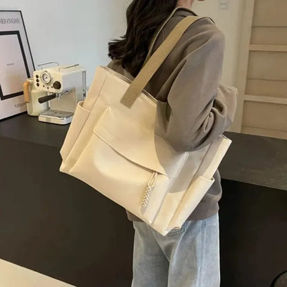 Romane | Large Canvas Multi-Pocket Tote
