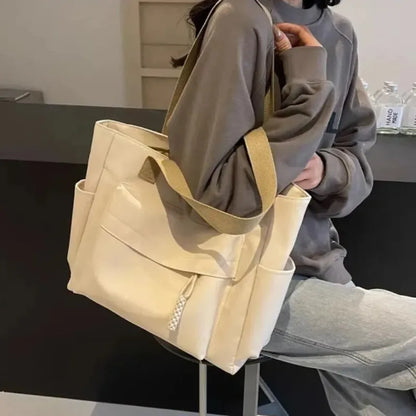 Romane | Large Canvas Multi-Pocket Tote