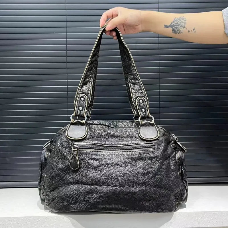 Romy | Retro Multi-Pocket Shoulder Bag
